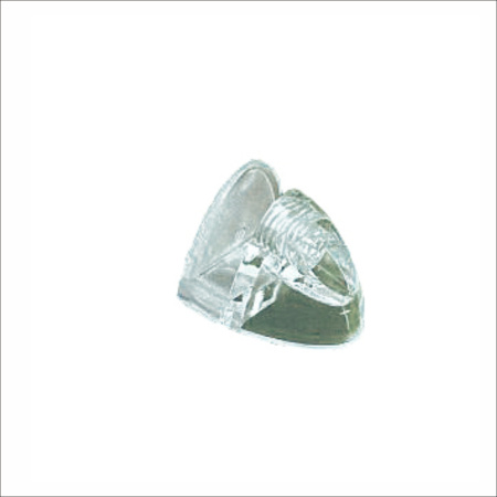 Полкодержатель пластиковый под шуруп 25,3*35 прозрачный