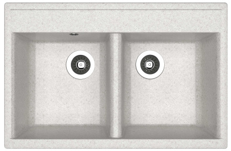 Мойка "Астра" 780*510*217мм две чаши, серый