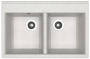 Мойка "Астра" 780*510*217мм две чаши, серый