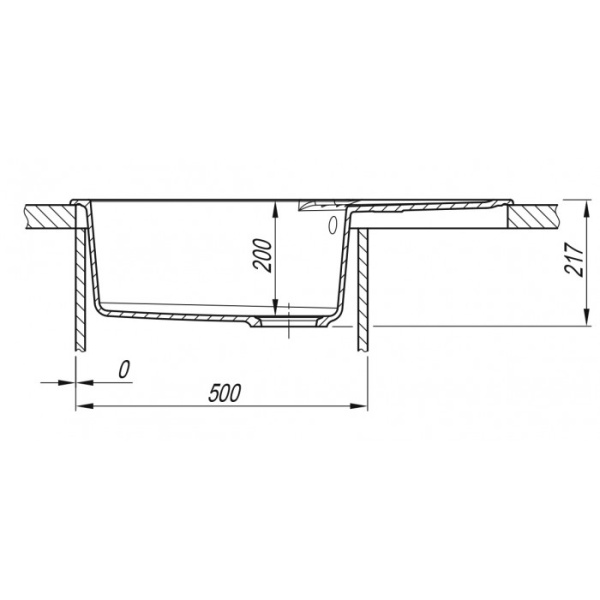 Мойка "Берта" 760*510*217мм белый