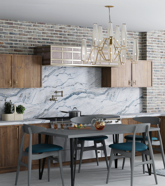 Столешница  4100*600*38 Мрамор капри