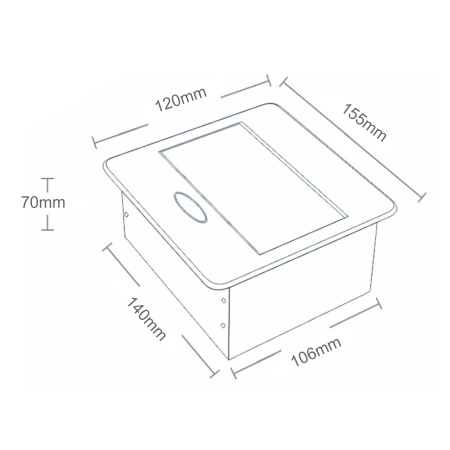 Блок розеток выдвижной горизонтальный Sonnig/1 EURO + 2 USB/ Чёрный