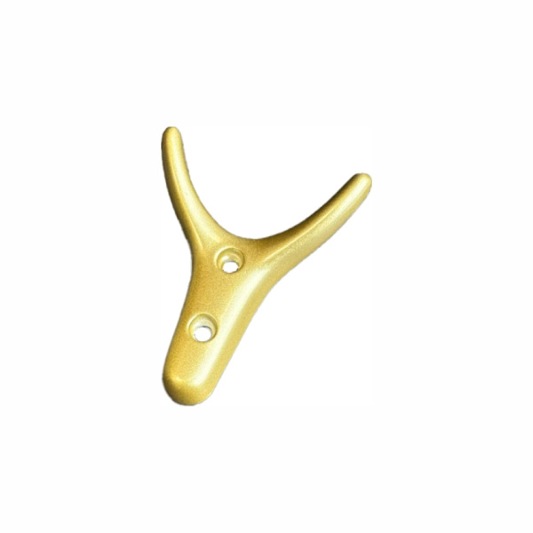 Крючок 047 - 2-х рожковый, золото матовый