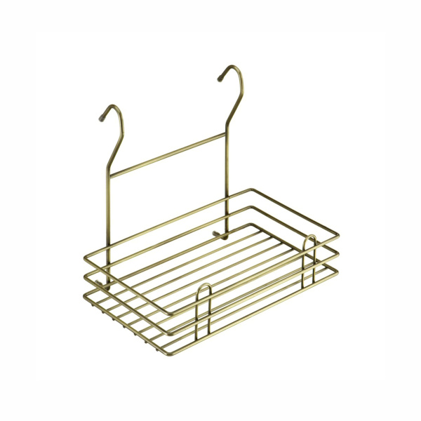 Корзина на рейлинг одинарная L275*W155*H240 античная бронза