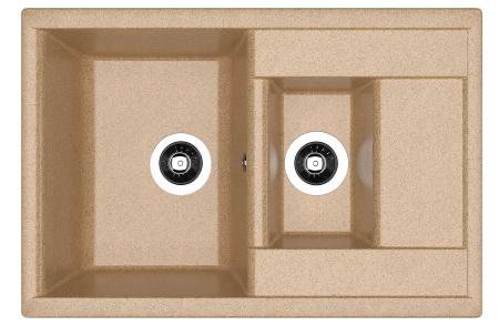 Мойка "Астра" 760*510*217мм две чаши, терра
