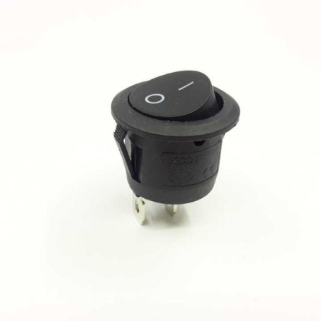 Выключатель врезной круглый мини , черный Sonnig