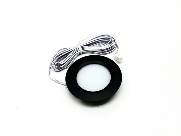 Светильник светодиодный врезной круглый Sonnig Loca /Чёрный/3000К/Тёплый белый свет/D=68мм