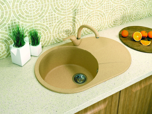 Мойка "Виола" 740*480*180мм базальт, б/сифона