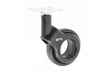 Колесо мебельное 60 мм чёрное, без тормоза GTV