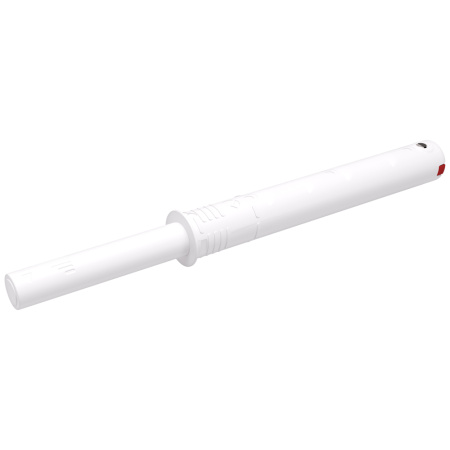 Толкатель врезной длинный, усиленный, без магнита 37мм, белый