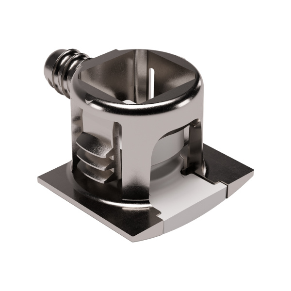 Полкодержатель для деревянных полок с евровинтом 5мм, светло-серый никель