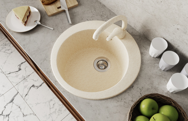 Мойка "Гала" 510*510*217мм латте