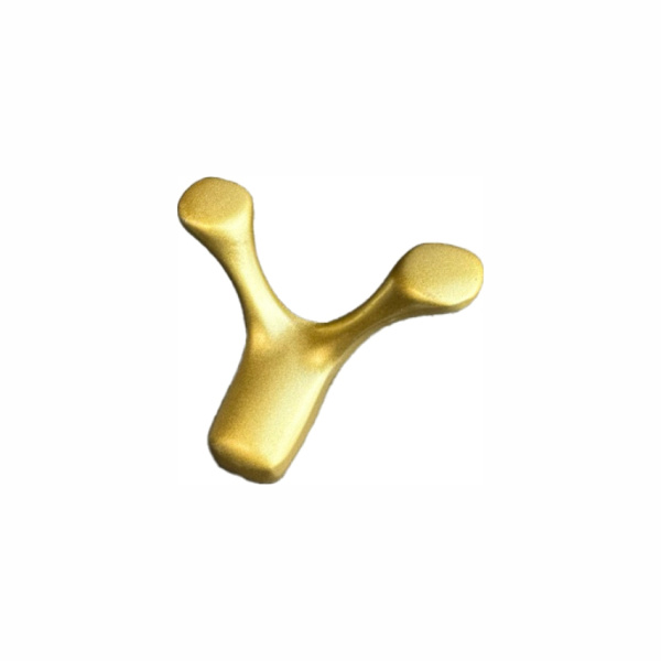 Крючок 046 - 2-х рожковый, золото матовый