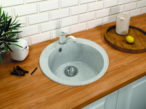 Мойка "Пион" 480*480*180мм графит, б/сифона