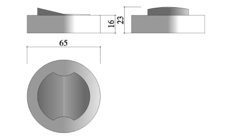 Выключатель накладной круглый D=65 серебро Sonnig