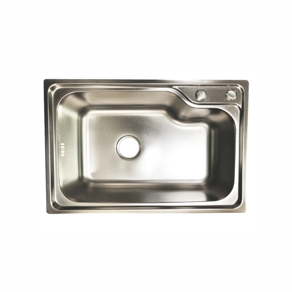 Мойка врезная 680*450*200мм /0,8/, матовая /сифон с переливом в комплекте/