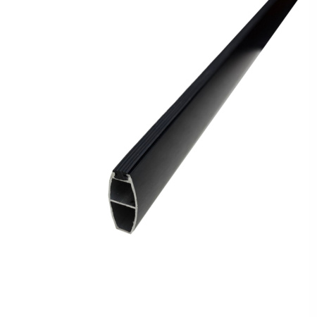 Штанга овальная 15*35*0,9*3000 черный матовый