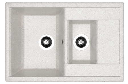 Мойка "Астра" 760*510*217мм две чаши, серый