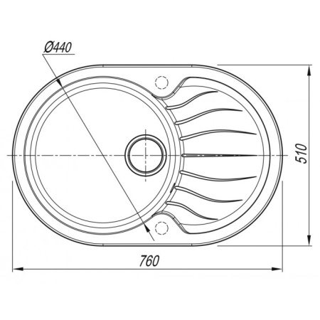 Мойка "Берта" 760*510*217мм белый