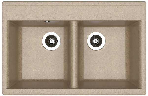 Мойка "Астра" 780*510*217мм две чаши, терра