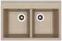 Мойка "Астра" 780*510*217мм две чаши, терра