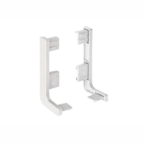 Комплект открытых заглушек для Г-образного профиля белый /2шт/