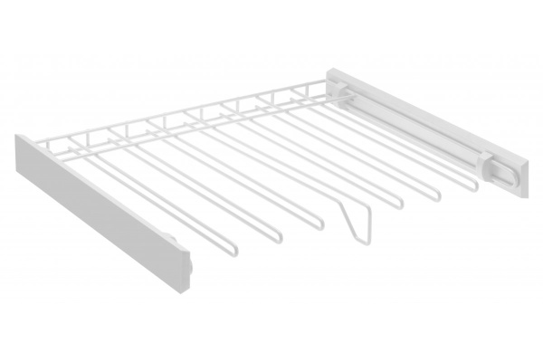 Вешалка гардеробная выдвижная для брюк Smart 60см без направляющих, белый GTV