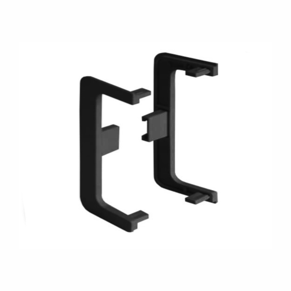 Комплект открытых заглушек для С-образного профиля черный /2шт/