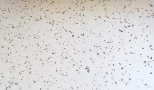 Столешница  3050*600*26 Супер белый глянец металлизированный оверлей