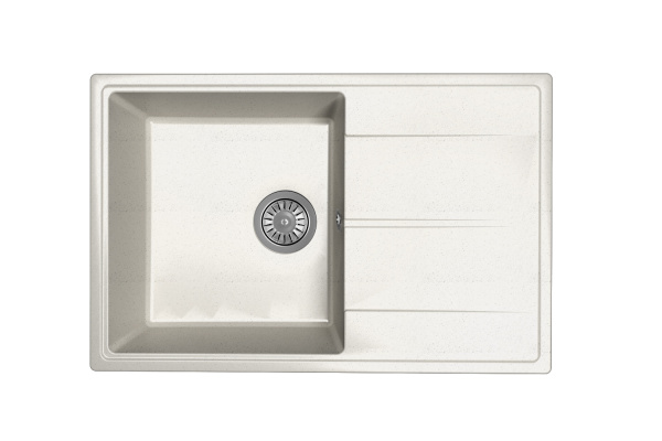 Мойка "Оливия" 740*480*180мм белый, б/сифона