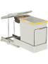 Корзина для мусора двойная, нижняя база D430*W273*H425, /20+1 Л/ пластик, светло серый