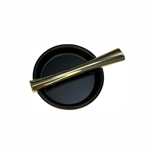 Ручка-кнопка 560-064, чёрный/золото