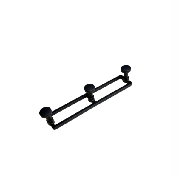Вешалка 3-х рожковая, чёрный матовый