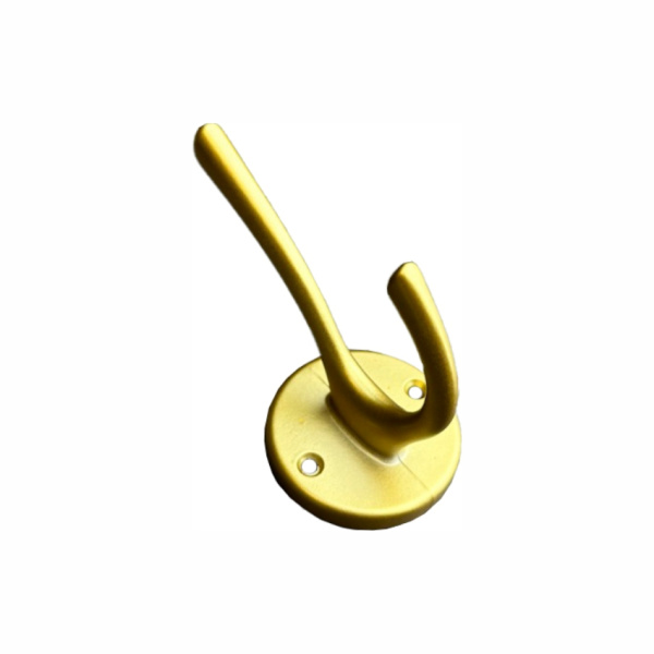 Крючок 041 - 2-х рожковый, золото матовый