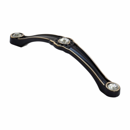 Ручка-скоба 307-128, черный/золото