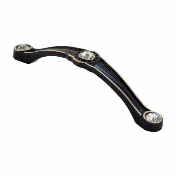 Ручка-скоба 307-128, черный/золото