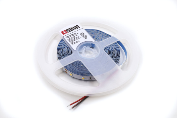 Лента светодиодная Sonnig smd2835 тёплый белый свет, 300LED, 3000K,DC12V, 4,8W/М, IP20 /бухта 5м/