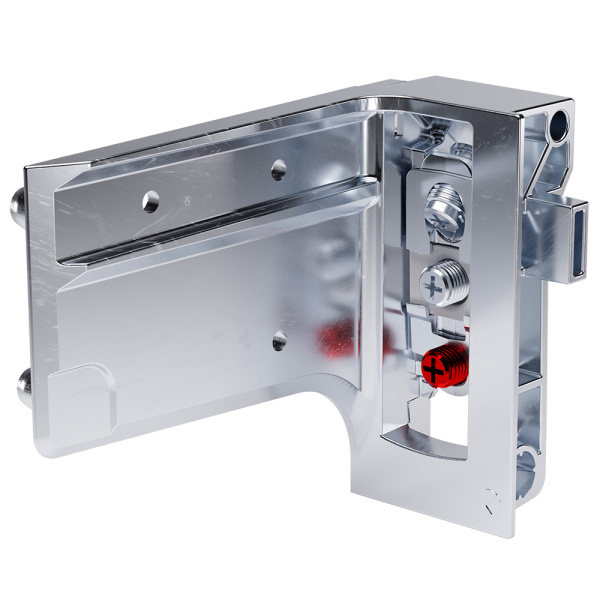 Подвес для нижней базы под саморез, с фиксацией штоками D=8мм, левый