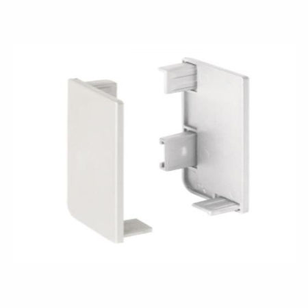 Заглушка закрытая для Г-образного профиля белый, правая