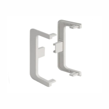 Комплект открытых заглушек для С-образного профиля белый /2шт/