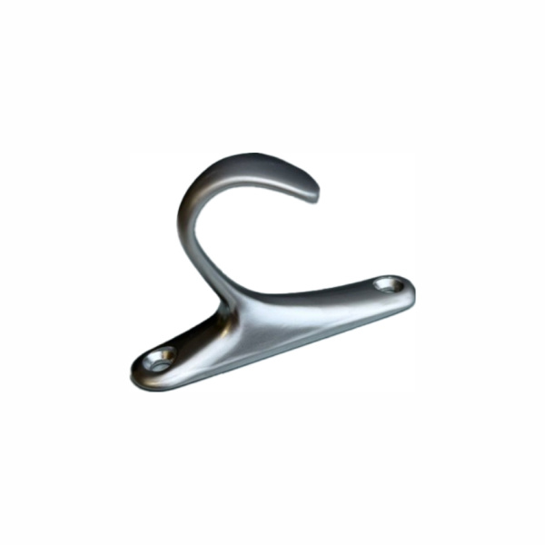 Крючок 016 - однорожковый, матовый хром RIFF