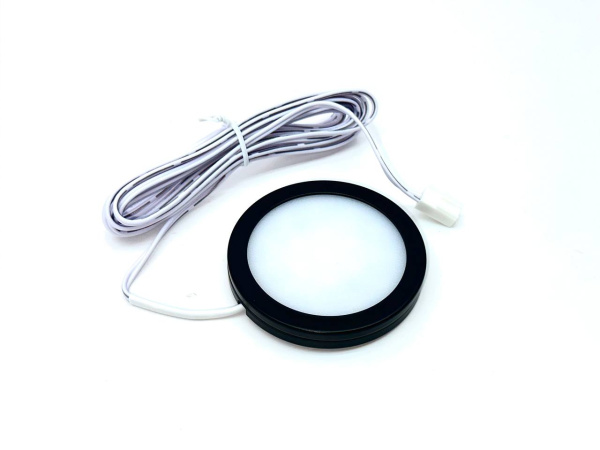 Светильник светодиодный накладной круглый Sonnig Rio MD60/Чёрный/3000К/Тёплый белый свет/D=60мм