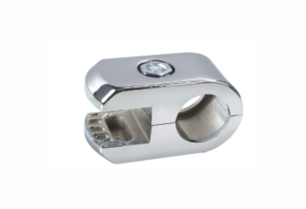 Держатель панели / стекла D=25 хром /с уплотнителем/ RIFF