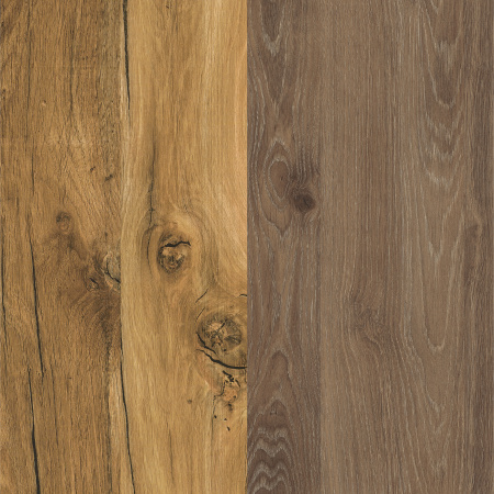 Стеновая панель для кухни 4100*640*8мм Дуб хантон светлый/Дуб давос трюфель