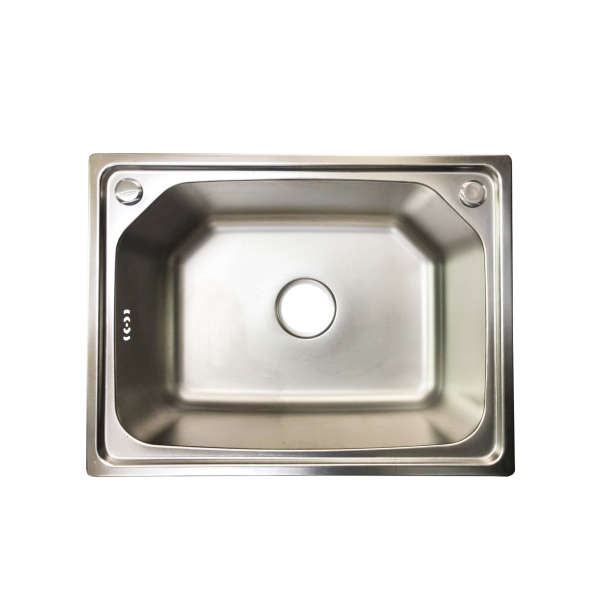 Мойка врезная 600*450*200мм /0,8/, матовая /сифон с переливом в комплекте/