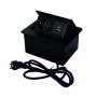 Блок розеток выдвижной горизонтальный Sonnig/1 EURO + 2 USB/ Чёрный